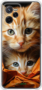 Силикон с усиленными углами чехол Котики 2 для Realme C35 - 5664sp-4235 изображение 