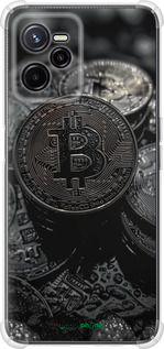 Силикон с усиленными углами чехол Black Bitcoin для Realme C35 - 6090sp-4235 изображение 
