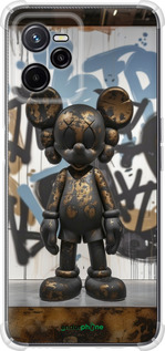 Силикон с усиленными углами чехол Bronze kaws v2 для Realme C35 - 6098sp-4235 изображение 
