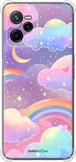Силикон с усиленными углами чехол Облака и радуга для Realme C35 - 6312sp-4235 изображение 