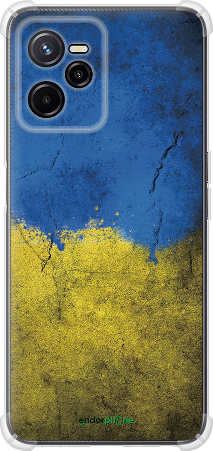 Силикон с усиленными углами чехол Флаг Украины 2 для Realme C35 - 401sp-4235 изображение 