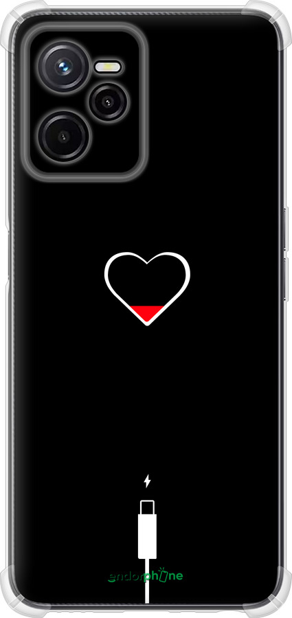 Силикон с усиленными углами чехол Подзарядка сердца для Realme C35 - 4274sp-4235 изображение 