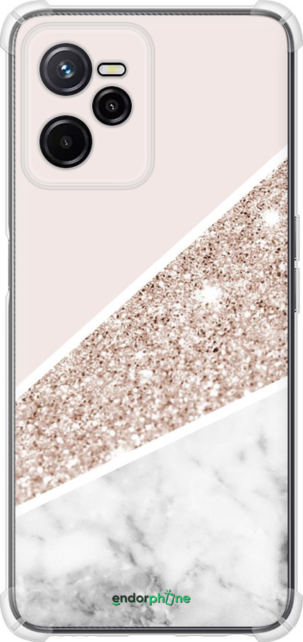 Силикон с усиленными углами чехол Пастельный мрамор для Realme C35 - 4342sp-4235 изображение 