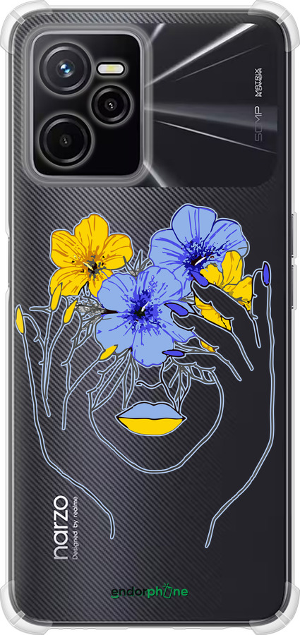 Силикон с усиленными углами чехол Девушка v4 для Realme C35 - 5276sp-4235 изображение 