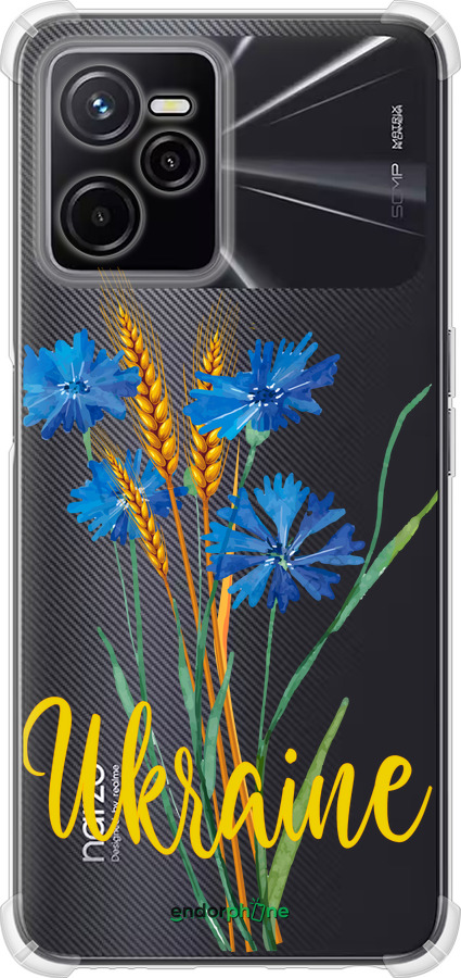 Силикон с усиленными углами чехол Ukraine v2 для Realme C35 - 5445sp-4235 изображение 