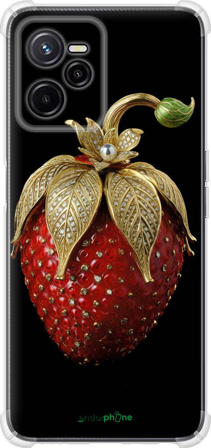 Силикон с усиленными углами чехол Клубника v3 для Realme C35 - 5638sp-4235 изображение 