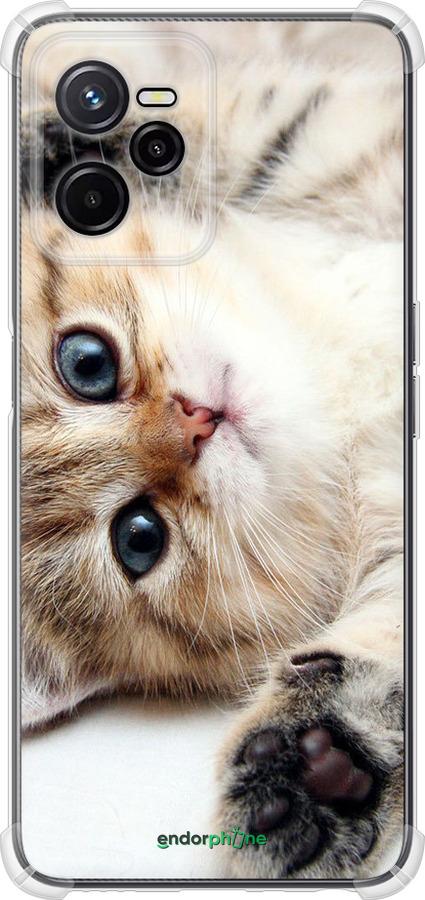 Силикон с усиленными углами чехол Котик для Realme C35 - 6024sp-4235 изображение 