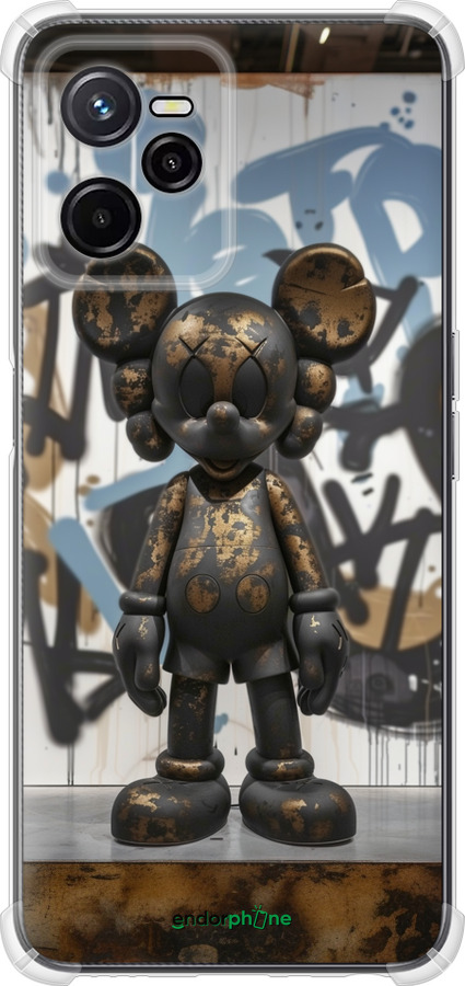 Силикон с усиленными углами чехол Bronze kaws v2 для Realme C35 - 6098sp-4235 изображение 