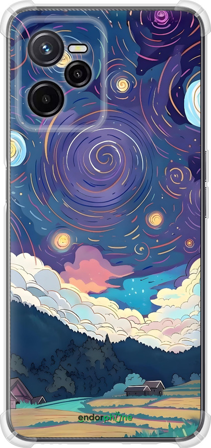 Силикон с усиленными углами чехол Креативный арт для Realme C35 - 6322sp-4235 изображение 