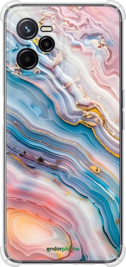 Силикон с усиленными углами чехол Мрамор красивый для Realme C35 - 6376sp-4235 изображение 