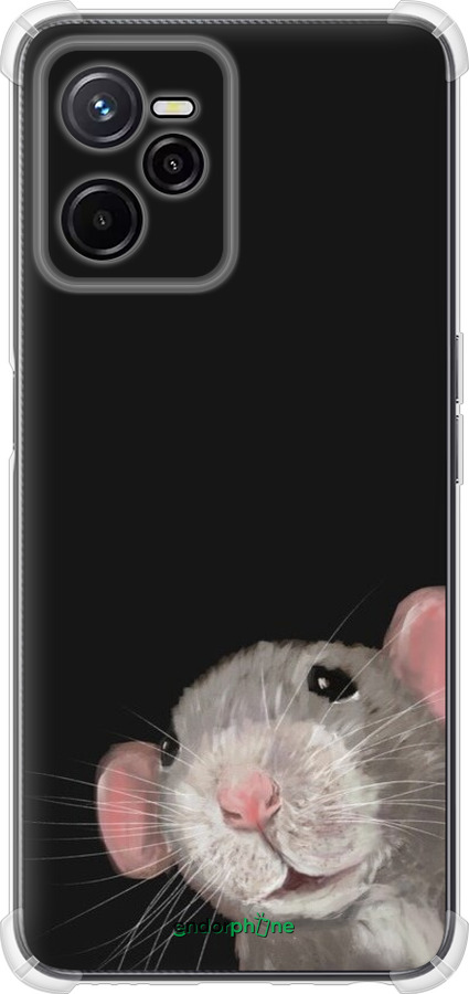 Силикон с усиленными углами чехол The Peeking Rat для Realme C35 - 6442sp-4235 изображение 