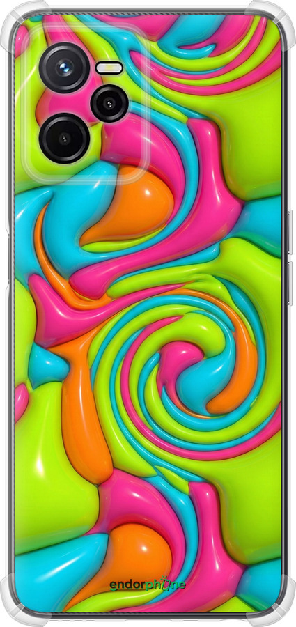 Силикон с усиленными углами чехол Y2K Jelly Dream для Realme C35 - 6780sp-4235 изображение 