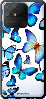 TPU чехол Бабочки для Realme Narzo 50A - 6023b-2514 изображение 