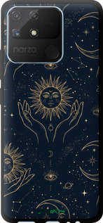 TPU чехол Celestial Harmony: Sun & Moon Gold Mystic Pattern для Realme Narzo 50A - 6778b-2514 изображение 