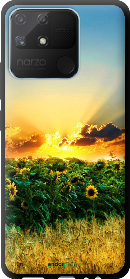 

TPU чорний чохол "Україна" для Realme Narzo 50A