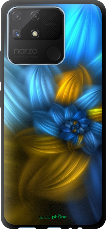 

TPU чорний чохол "Візерунок 46" для Realme Narzo 50A, Синій
