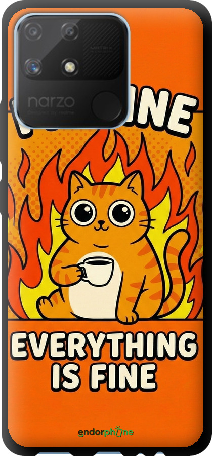 TPU чехол Funny Cat для Realme Narzo 50A - 6786b-2514 изображение 