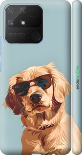 3D пластиковий матовий чехол Пес в очках для Realme Narzo 50A - 6381m-2514 изображение 