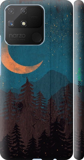 3D пластиковий матовий чехол Зоряний ліс для Realme Narzo 50A - 6480m-2514 изображение 