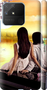 3D пластиковый матовый чехол Sunset для Realme Narzo 50A - 6607m-2514 изображение 