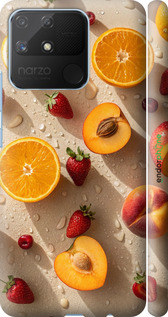 3D пластиковий матовий чехол Фрукти 3 для Realme Narzo 50A - 6703m-2514 изображение 