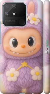 3D пластиковий матовий чехол Лабубу 1 для Realme Narzo 50A - 6709m-2514 изображение 