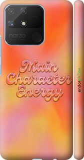 3D пластиковый матовый чехол Aura Gradient Main Character Energy Aesthetic Y2K для Realme Narzo 50A - 6783m-2514 изображение 