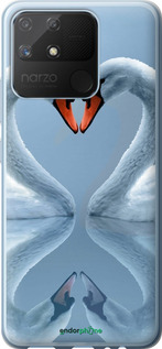2D пластиковый чехол Лебеди для Realme Narzo 50A - 6007t-2514 изображение 