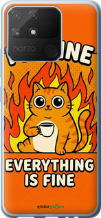 Силиконовый чехол Funny Cat для Realme Narzo 50A - 6786u-2514 изображение 