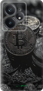 Силиконовый чехол Black Bitcoin для Realme Neo7 - 6090u-3946 изображение 