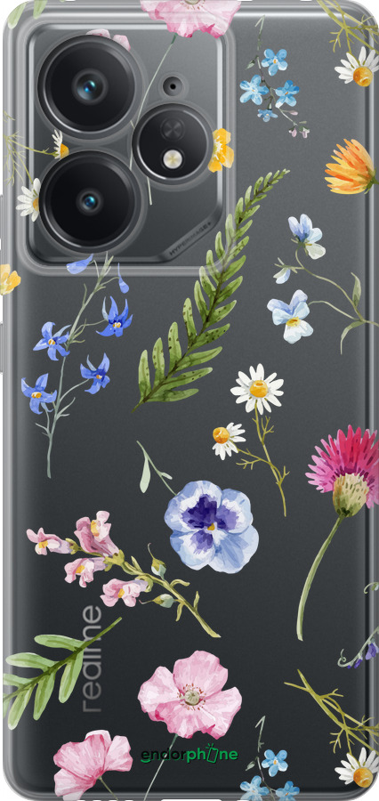 Силиконовый чехол Цветочный фон v2 для Realme Neo7 - 5472u-3946 изображение 