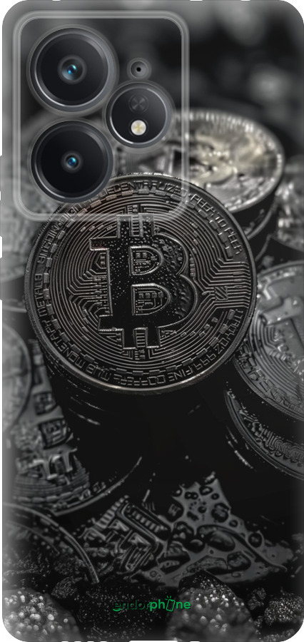 Силиконовый чехол Black Bitcoin для Realme Neo7 - 6090u-3946 изображение 