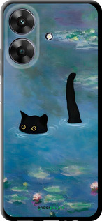 TPU чехол С изображением кота и водяной лилии Monet для Realme Narzo N61 - 6519b-3974 изображение 