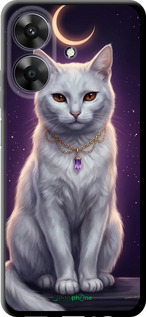 TPU чехол Mystic White Cat Gothic Dark Purple Gold для Realme Narzo N61 - 6805b-3974 изображение 