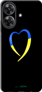 TPU чехол Жёлто-голубое сердце для Realme Narzo N61 - 885b-3974 изображение 