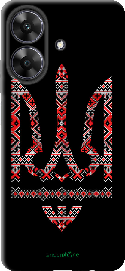 TPU чехол Герб - вышиванка на черном фоне для Realme Narzo N61 - 1196b-3974 изображение 