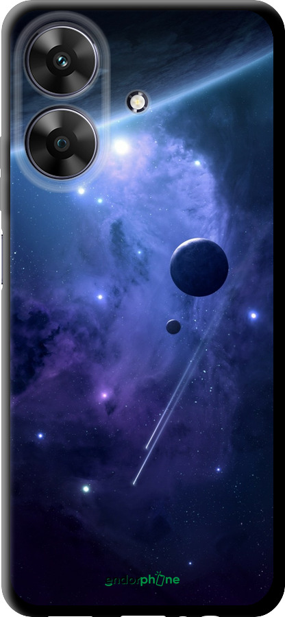 TPU чехол Планеты в синем космосе для Realme Narzo N61 - 171b-3974 изображение 