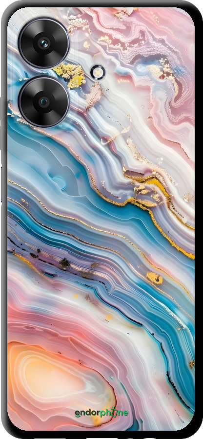 TPU чехол Мрамор красивый для Realme Narzo N61 - 6376b-3974 изображение 