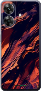 Силиконовый чехол Черно-оранжевая абстракция для Realme Note 60 - 5340u-3761 изображение 