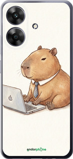 Силиконовый чехол Funny Capybara CEO Working для Realme Narzo N61 - 6777u-3974 изображение 