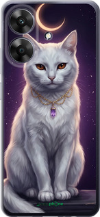 Силиконовый чехол Mystic White Cat Gothic Dark Purple Gold для Realme Narzo N61 - 6805u-3974 изображение 