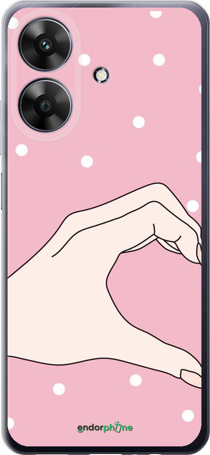 Силиконовый чехол Половинка сердца для Realme Note 60 - 4340u-3761 изображение 