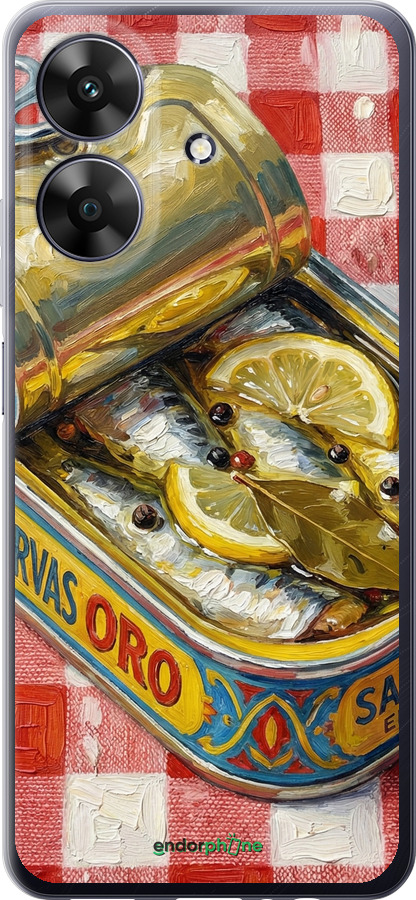 Силиконовый чехол Vintage Sardine Tin Phone для Realme Narzo N61 - 6772u-3974 изображение 