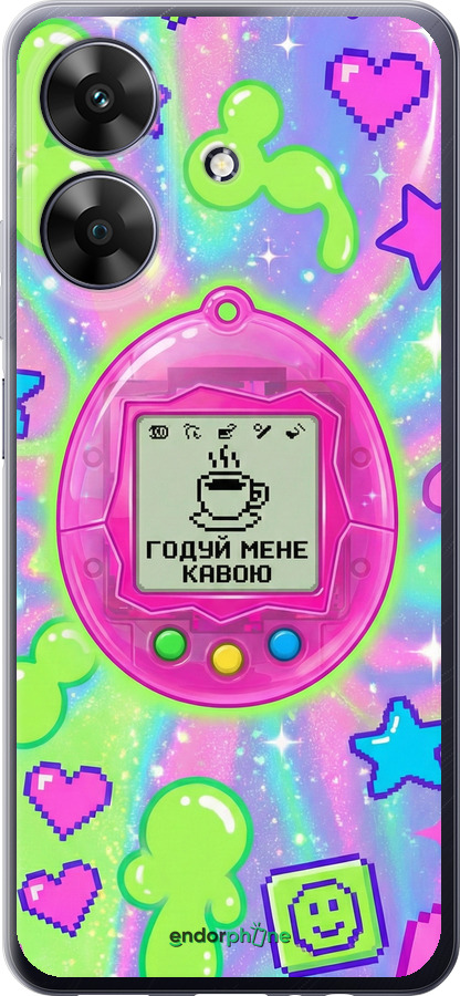Силіконовий чехол Y2K Aesthetic Retro Pet: Годуй мене кавою для Realme Narzo N61 - 6784u-3974 изображение 
