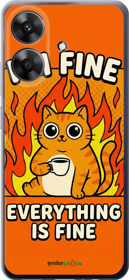 Силиконовый чехол Funny Cat для Realme Narzo N61 - 6786u-3974 изображение 