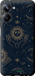 TPU чехол Celestial Harmony: Sun & Moon Gold Mystic Pattern для Realme 10 Pro - 6778b-2945 изображение 