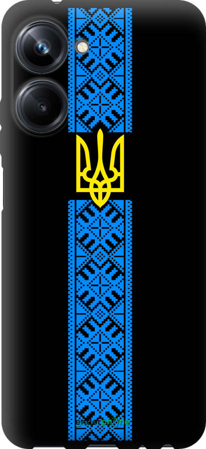 TPU чехол Тризуб в вишиванці для Realme 10 Pro - 1158b-2945 изображение 