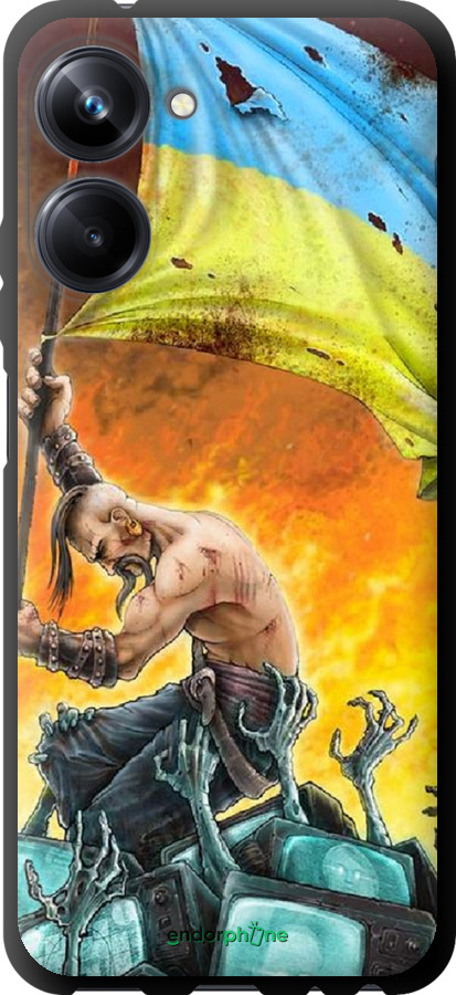 

TPU чорний чохол "Сильна Україна" для Realme 10 Pro, Синій