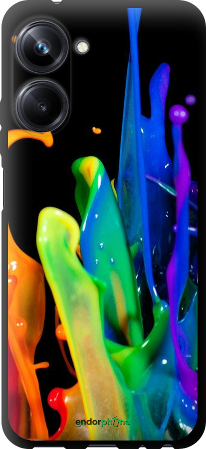 TPU чехол брызги краски для Realme 10 Pro - 3957b-2945 изображение 