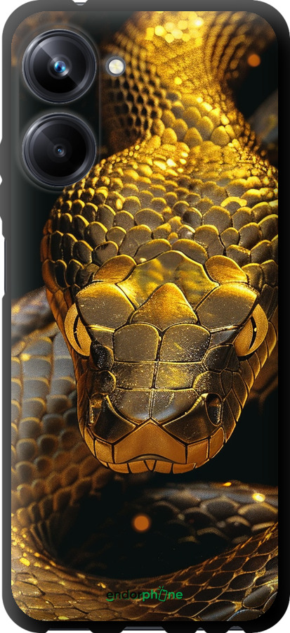 TPU чехол Golden snake для Realme 10 Pro - 6072b-2945 изображение 